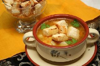 Гороховый суп с копченостями и гренками - рецепт приготовления с пошаговой инструкцией и фотографиями