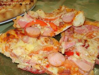 Пицца домашняя "Ассорти" - рецепт приготовления с пошаговой инструкцией и фотографиями