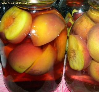 Персиковый компот - рецепт приготовления с пошаговой инструкцией и фотографиями