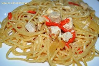 Спагетти с индейкой и овощами - рецепт приготовления с пошаговой инструкцией и фотографиями