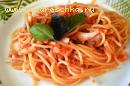Спагетти с кальмарами в томатном соусе : кулинарный рецепт с пошаговой инструкцией и фотографиями